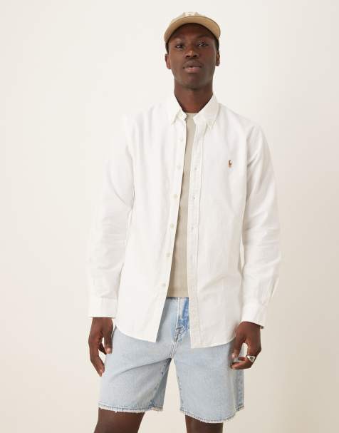 Polo Ralph Lauren custom fit oxford shirt in white