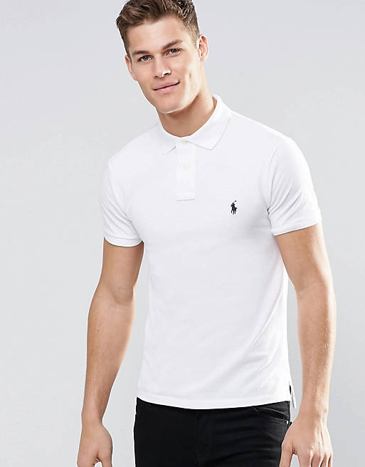 Polo Ralph Lauren – Biała koszulka o dopasowanym kroju z logo