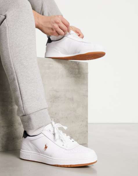 Polo Ralph Lauren – Białe skórzane buty z logo - view 1