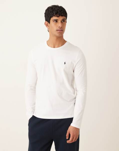 Polo Ralph Lauren – Biały T-shirt z długimi rękawami z bawełnianego dżerseju - view 1