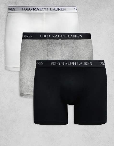 Polo Ralph Lauren – Big & Tall – 3er-Pack Unterhosen in Schwarz, Weiß und Grau - view 1