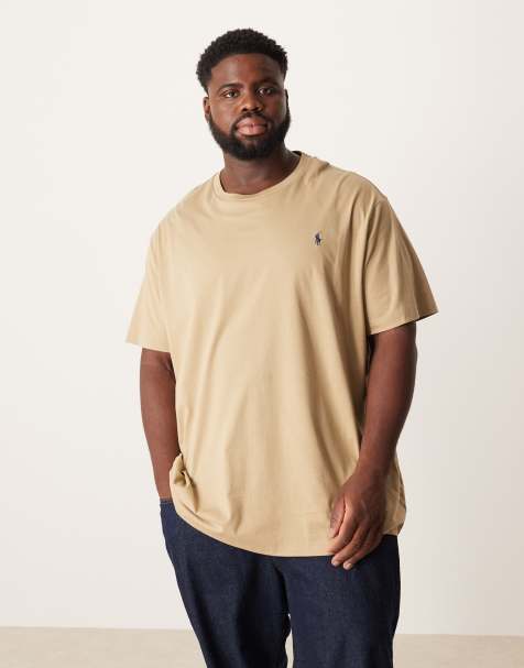 Polo Ralph Lauren Big & Tall – Beige t-shirt med ikonlogga - view 1