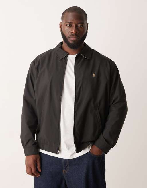 Polo Ralph Lauren Big & Tall - Bi-Swing - Gevoerd Harrington jack van keperstof in zwart
