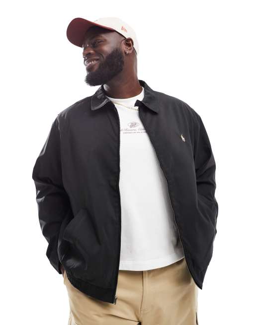 Polo Ralph Lauren - Big & Tall - Bi-Swing - Sort Harrington-jakke med for og logoikon