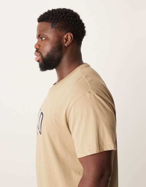 Polo Ralph Lauren Big & Tall collegiate script logo t-shirt classic fit in tan, 4 of 5