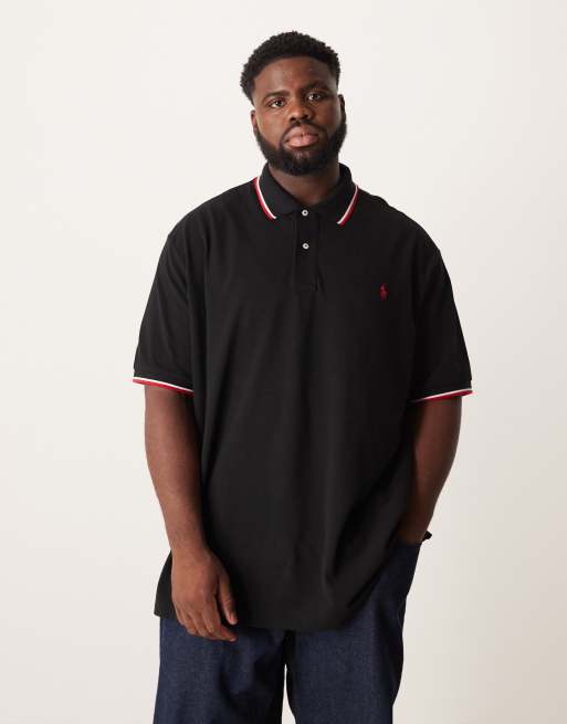 Polo Ralph Lauren Big & Tall – Czarna koszulka polo z piki z logo