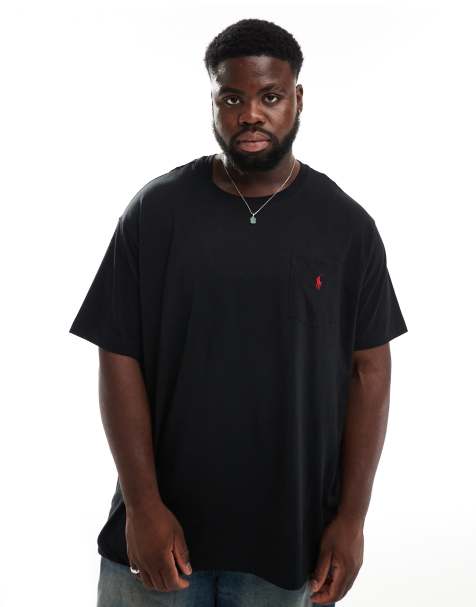 Polo Ralph Lauren – Big & Tall – Czarny T-shirt z małym logo - view 1