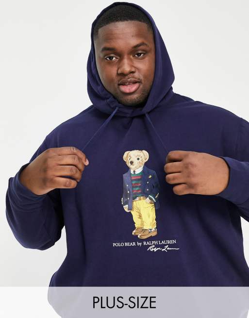 Navy polo 2024 bear hoodie