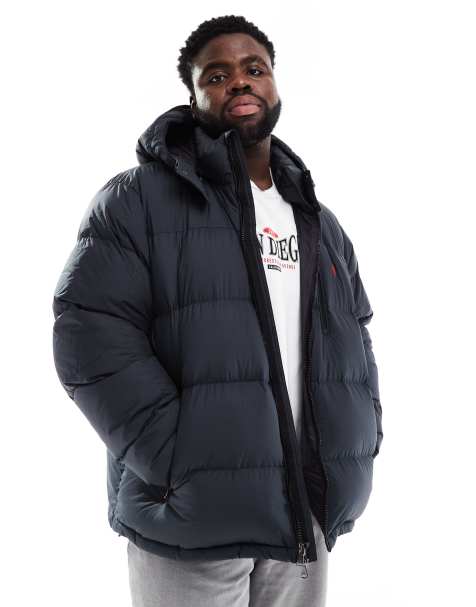Polo Ralph Lauren Big & Tall - Doudoune à capuche avec logo emblématique - Noir - view 1