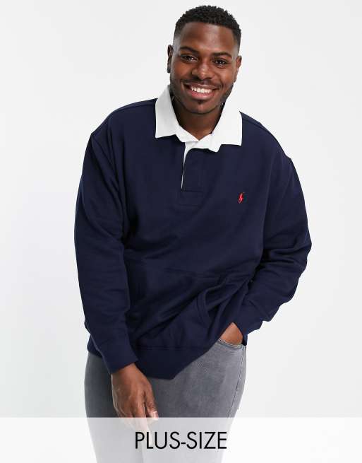 Navy cheap polo sweatshirt