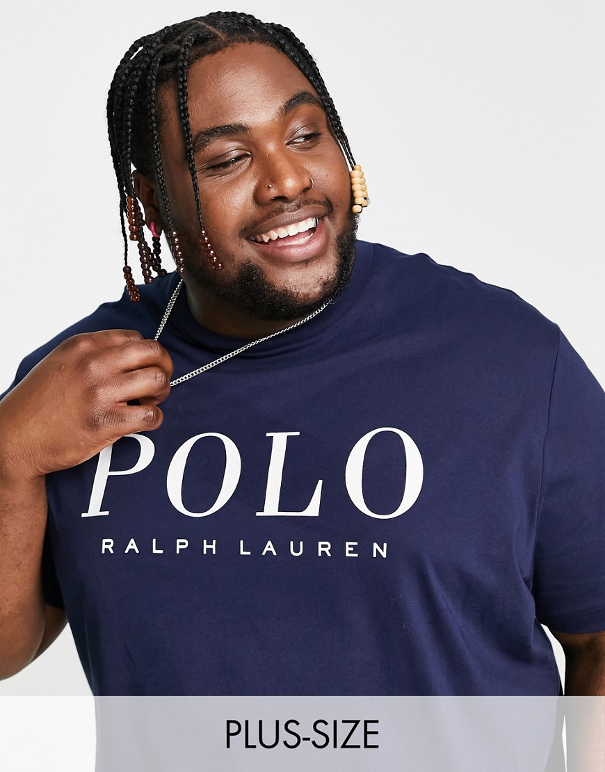 Polo Ralph Lauren Big & Tall front logo T-shirt in navy