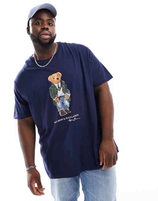 Polo Ralph Lauren Big & Tall heritage bear print t-shirt classic ...