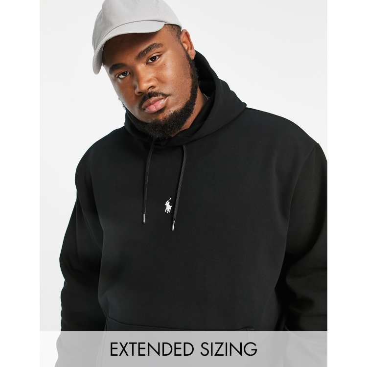 Polo Ralph Lauren Big & Tall icon central logo hoodie in black | ASOS