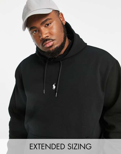 Polo Ralph Lauren Big & Tall icon central logo hoodie in black | ASOS