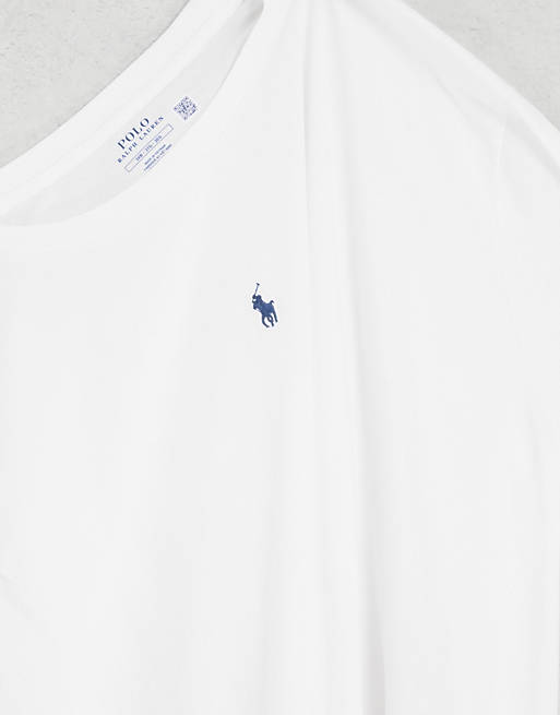 Polo Ralph Lauren Big & Tall icon central logo t-shirt in white | ASOS