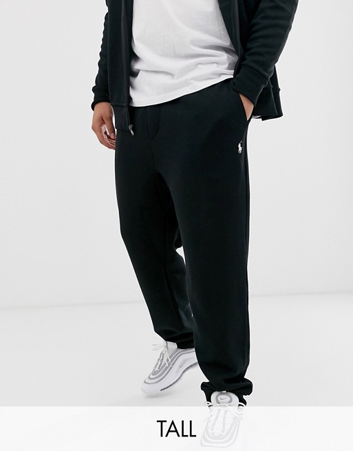 Polo Ralph Lauren Big & Tall icon logo cuffed joggers in polo black