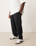 [Polo Ralph Lauren] Polo Ralph Lauren Big & Tall icon logo double knit cuffed trackies in black 5XL black