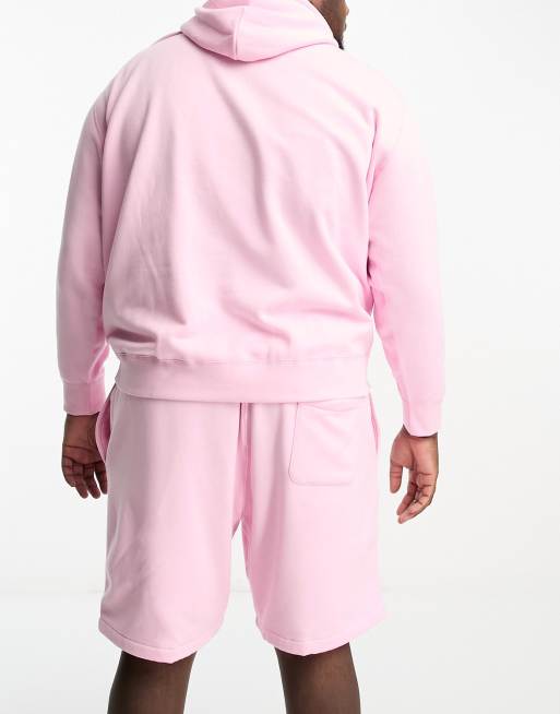 Polo Ralph Lauren Big & Tall icon logo fleece sweat shorts in pink CO-ORD