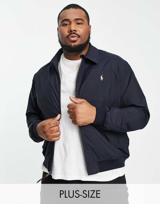 Polo Ralph Lauren Big & Tall icon logo harrington jacket in navy | ASOS