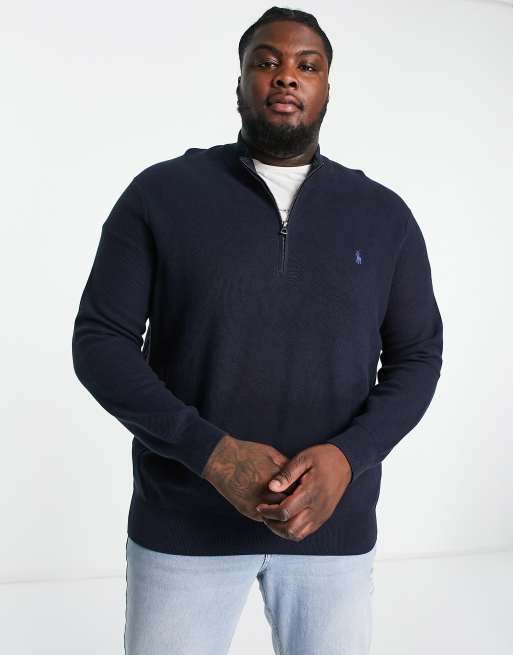 Ralph lauren cotton hot sale half zip jumper