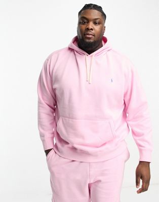 Polo Ralph Lauren Big & Tall icon logo hoodie in pink CO-ORD