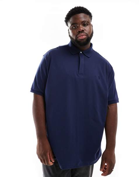 Polo Ralph Lauren Big &Tall icon logo pima cotton polo classic fit in navy - view 1
