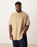 [Polo Ralph Lauren] Polo Ralph Lauren Big & Tall icon logo pima cotton polo in beige-Neutral XL beige