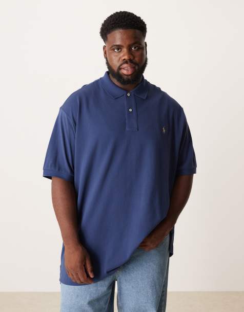 Polo Ralph Lauren Big & Tall icon logo pima cotton polo in navy - view 1