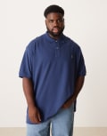 [Polo Ralph Lauren] Polo Ralph Lauren Big & Tall icon logo pima cotton polo in navy 2XL navy