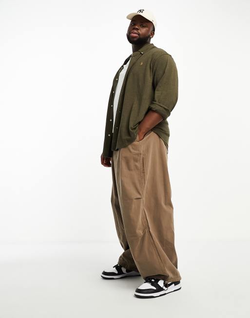 Olive green polo shirt big and tall best sale