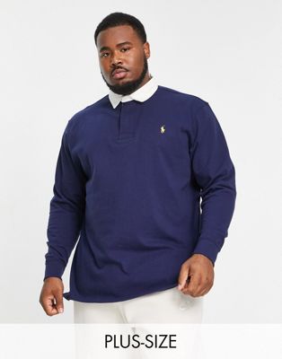 Polo Ralph Lauren Big & Tall icon logo rugby polo in navy
