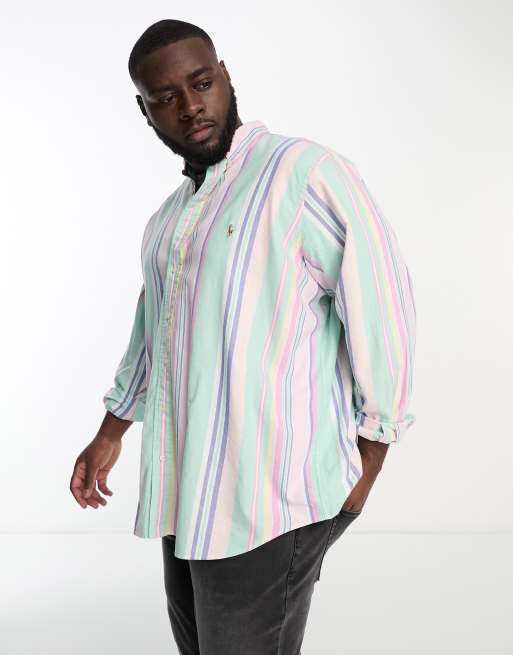 Polo Ralph Lauren Big & Tall icon logo stripe oxford shirt classic