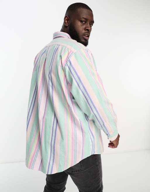 Polo Ralph Lauren Big & Tall icon logo stripe oxford shirt classic