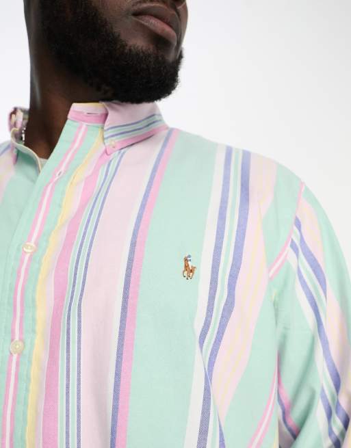Polo Ralph Lauren Big & Tall icon logo stripe oxford shirt classic