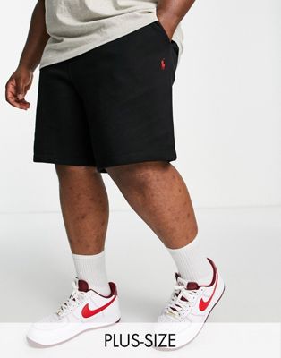 Polo Ralph Lauren Big & Tall icon logo sweat shorts in black