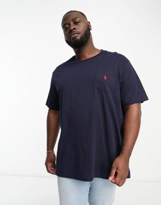 Polo Ralph Lauren Big & Tall icon logo t-shirt classic fit in navy