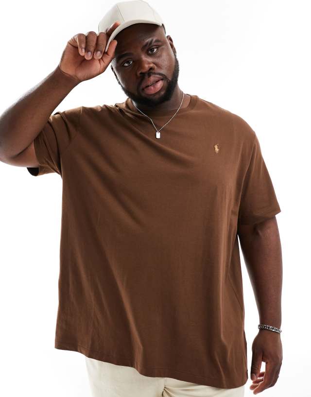 Polo Ralph Lauren - big & tall icon logo t-shirt in brown