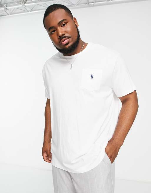 Polo Ralph Lauren Big & Tall icon logo t-shirt in white | ASOS