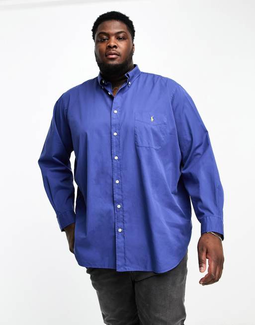 Big and tall button up sale shirts