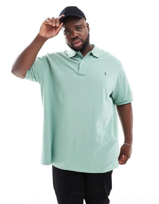 Polo Ralph Lauren Big & Tall – Jasnozielona koszulka polo o klasycznym kroju z piki z logo