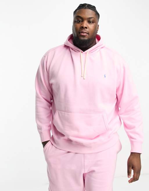 Polo Ralph Lauren Big & Tall – Kapuzenpullover in Rosa mit Markenlogo, Kombiteil