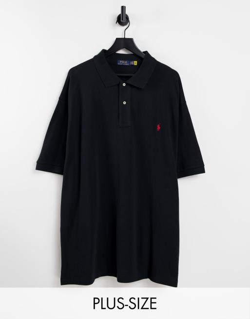 Polo Ralph Lauren Big & Tall - Klassieke piqué polo met icoonlogo in zwart