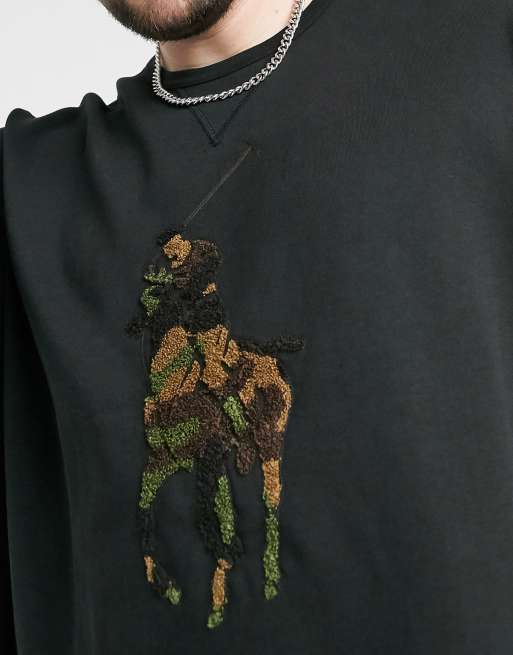 Camo big pony discount sweatshirt