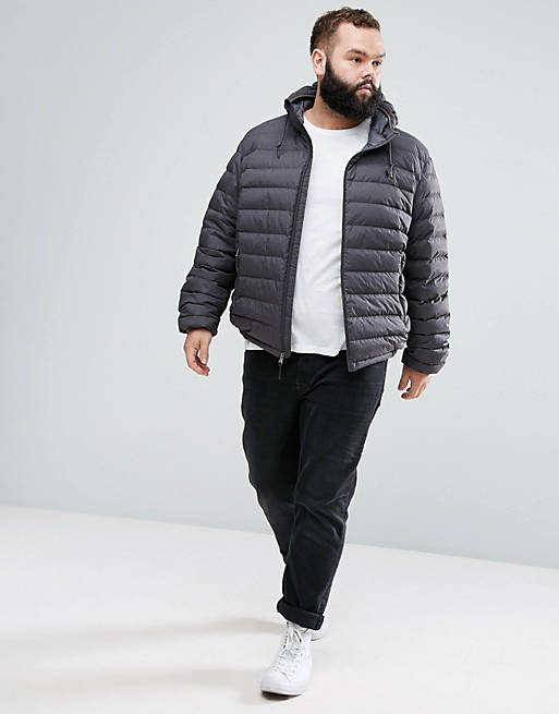 Polo Ralph Lauren Big & Tall Lightweight Packable Down Hooded Jacket in  Grey | ASOS