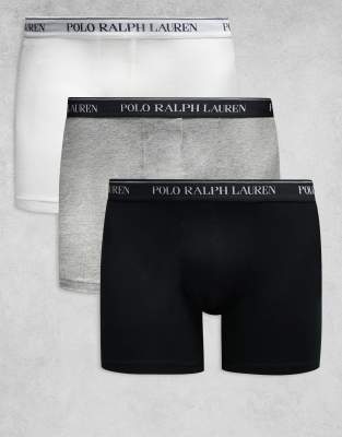 Polo Ralph Lauren Big & Tall - Lot de 3 boxers - Noir/blanc/gris-Multicolore
