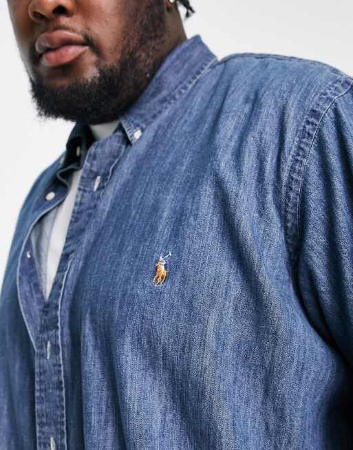 polo denim shirt big and tall