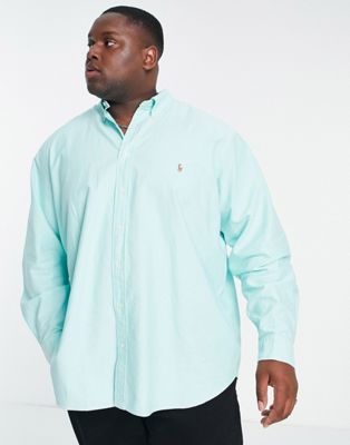 Polo Ralph Lauren Big & Tall oversized oxford shirt with pony logo in sunset green