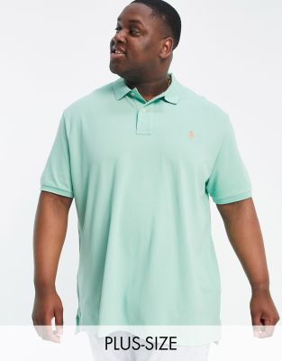 Polo Ralph Lauren Big Tall oversized pique polo in light green ASOS