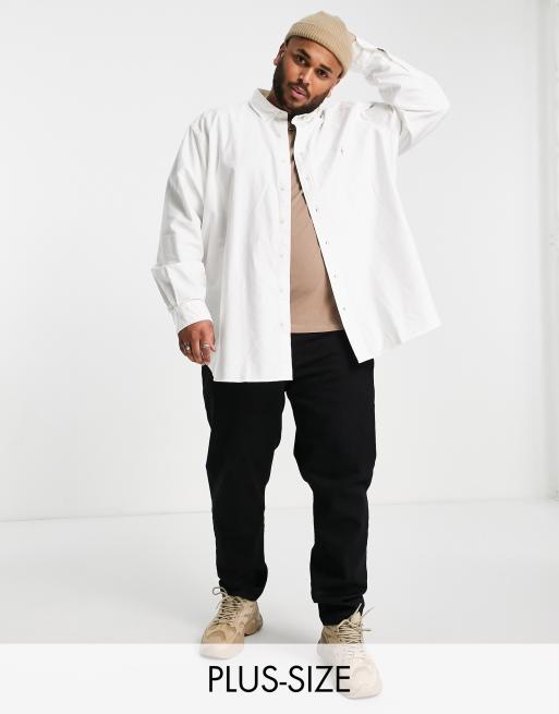 Polo Ralph Lauren - Big & Tall - Oxford overhemd met icoonlogo in wit