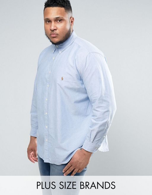 Polo Ralph Lauren Big & Tall Oxford Shirt Slim Fit Buttondown in Blue